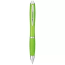 Nash ballpoint pen with coloured barrel and grip, ABS plastic, Lime