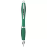   Nash ballpoint pen with coloured barrel and grip, ABS plastic, Green