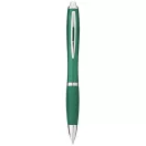 Nash ballpoint pen with coloured barrel and grip, ABS plastic, Green