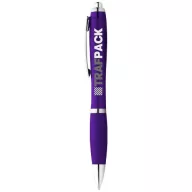   Nash ballpoint pen with coloured barrel and grip, ABS plastic, Purple