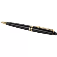   Pix cu pasta albastra, Waterman Expert, metal lacuit, negru, auriu