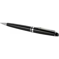   Pix cu pasta albastra, Waterman Expert, metal lacuit, negru, argintiu