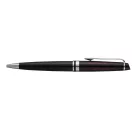 Pix cu pasta albastra, Waterman Expert, metal lacuit, negru, argintiu