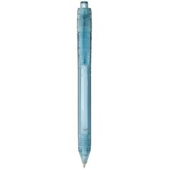   Vancouver recycled ballpoint pen, Recycled PET plastic, Transparent blue
