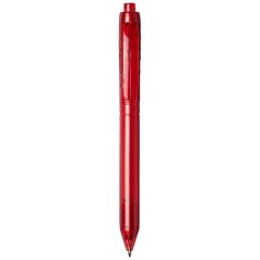   Vancouver recycled PET ballpoint pen, Recycled PET plastic, Transparent,Red  