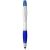 Nash dual stylus ballpoint pen and highlighter, ABS plastic, Silver,Royal blue