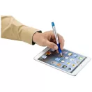 Nash dual stylus ballpoint pen and highlighter, ABS plastic, Silver,Royal blue