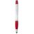 Nash dual stylus ballpoint pen and highlighter, ABS plastic, Silver, Red  
