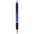 Turbo ballpoint pen with rubber grip, ABS plastic, Royal blue, solid black