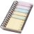 Spinner spiral notebook with coloured sticky notes, PP plastic, Natural