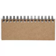   Spinner spiral notebook with coloured sticky notes, PP plastic, Natural