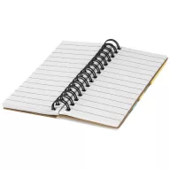   Spinner spiral notebook with coloured sticky notes, PP plastic, Natural