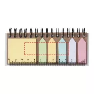   Spinner spiral notebook with coloured sticky notes, PP plastic, Natural