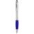 Nash stylus ballpoint pen with coloured grip, ABS plastic, Silver, Blue