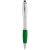 Nash stylus ballpoint pen with coloured grip, ABS plastic, Silver, Green  