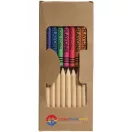 Lucky 19-piece coloured pencil and crayon set, Cardboard, Natural