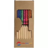   Lucky 19-piece coloured pencil and crayon set, Cardboard, Natural