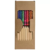   Lucky 19-piece coloured pencil and crayon set, Cardboard, Natural