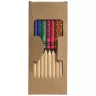   Lucky 19-piece coloured pencil and crayon set, Cardboard, Natural