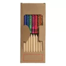 Lucky 19-piece coloured pencil and crayon set, Cardboard, Natural