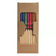   Lucky 19-piece coloured pencil and crayon set, Cardboard, Natural