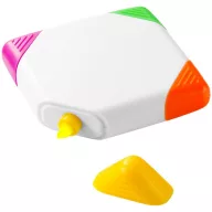   Trafalgar square-shaped, 4-colour highlighter, ABS plastic, White