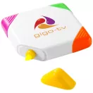 Trafalgar square-shaped, 4-colour highlighter, ABS plastic, White