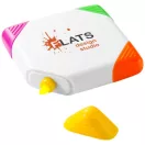 Trafalgar square-shaped, 4-colour highlighter, ABS plastic, White