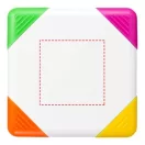 Trafalgar square-shaped, 4-colour highlighter, ABS plastic, White