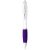 Nash ballpoint pen with white barrel and coloured grip, ABS plastic, White,Purple  