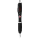 Nash ballpoint pen with soft-touch black grip, ABS plastic, solid black