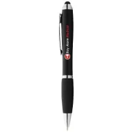   Nash ballpoint pen with soft-touch black grip, ABS plastic, solid black