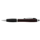 Nash ballpoint pen with soft-touch black grip, ABS plastic, solid black
