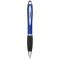 Nash ballpoint pen with soft-touch black grip, ABS plastic, Royal blue, solid black
