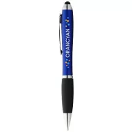   Nash ballpoint pen with soft-touch black grip, ABS plastic, Royal blue, solid black