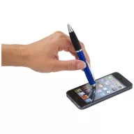   Nash ballpoint pen with soft-touch black grip, ABS plastic, Royal blue, solid black