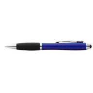   Nash ballpoint pen with soft-touch black grip, ABS plastic, Royal blue, solid black