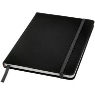   Spectrum A5 hard cover notebook, PVC covered cardboard, solid black