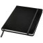 Spectrum A5 hard cover notebook, PVC covered cardboard, solid black