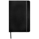 Spectrum A5 hard cover notebook, PVC covered cardboard, solid black
