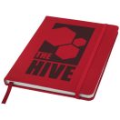 Spectrum A5 hard cover notebook, PVC covered cardboard, Red