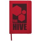 Spectrum A5 hard cover notebook, PVC covered cardboard, Red