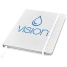 Spectrum A5 hard cover notebook, PVC covered cardboard, White