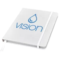  Spectrum A5 hard cover notebook, PVC covered cardboard, White