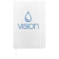   Spectrum A5 hard cover notebook, PVC covered cardboard, White