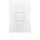 Spectrum A5 hard cover notebook, PVC covered cardboard, White