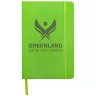 Spectrum A5 hard cover notebook, PVC covered cardboard, Lime