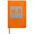 Spectrum A5 hard cover notebook, PVC covered cardboard, Orange