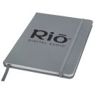 Spectrum A5 hard cover notebook, PVC covered cardboard, Silver