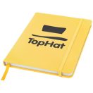 Spectrum A5 hard cover notebook, PVC covered cardboard, Yellow